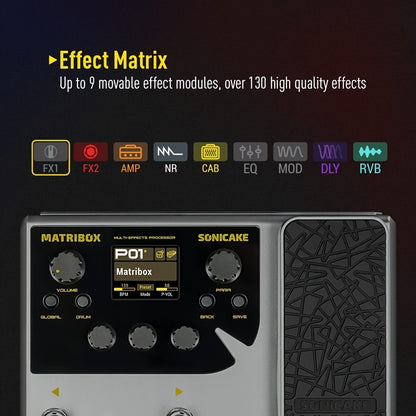 USB Audio Interface, Dynamic, USB-C, USB, SONICAKE, Matribox, Guitar for Recording