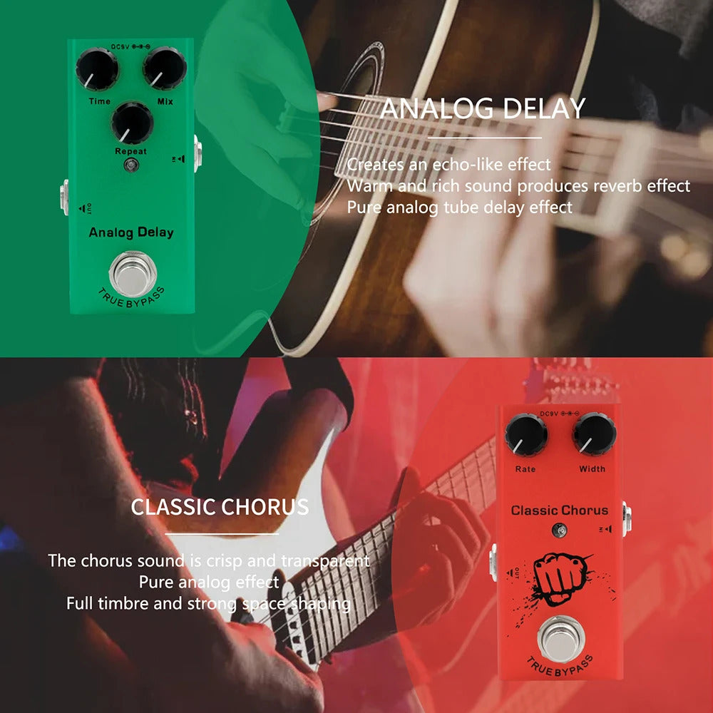 [Guitar Effects Processor] Guitar Effects, Guitar Effects, Multiple Guitar Effects, Easy to Adjust, Guitar/ Keyboard - Professional Effects Processor Effects, Noise Gate/ Bite Distortion/ Overload/ Digital Delay/ Analog Delay/ Tone