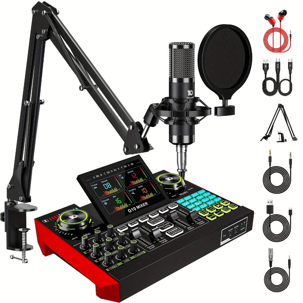 Audio Mixer, USB, Stereo, Sound, Board, Console for Live Sound