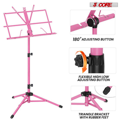 Folding Music Stand, Foldable, Adjustable, Core for Holding Sheet Music For Lessons