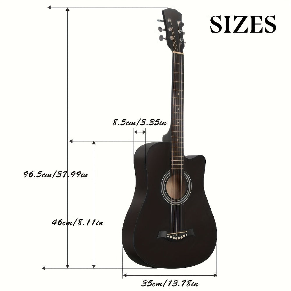 Acoustic Guitar, 38 Inch, Inch, Matte, Beginners for Lessons and Practice