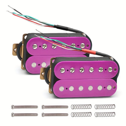 High-Performance Black Humbucker Electric Guitar Pickup Set with Coil Splitting - Dual Coil Design, 4-Conductor Cable, High Output (Neck: 7. 5K, Bridge: 15K)