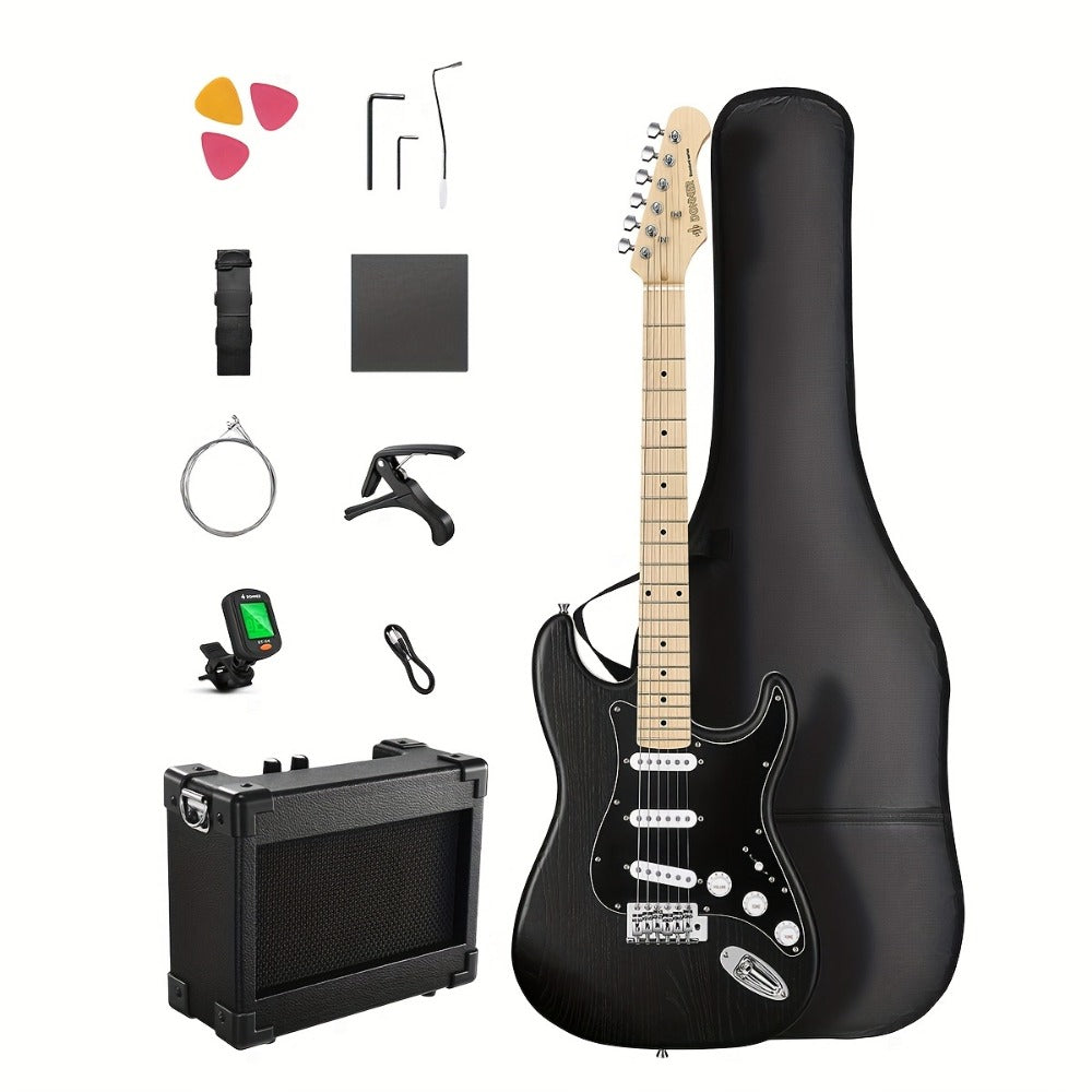 DST-80 Full Size Electric Guitar Kit with SSS Pickups and Amplifier