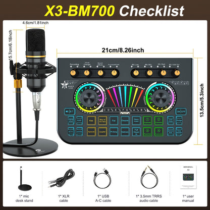 Portable Karaoke System, 36V, USB, Rechargeable, Professional, Podcast for Parties