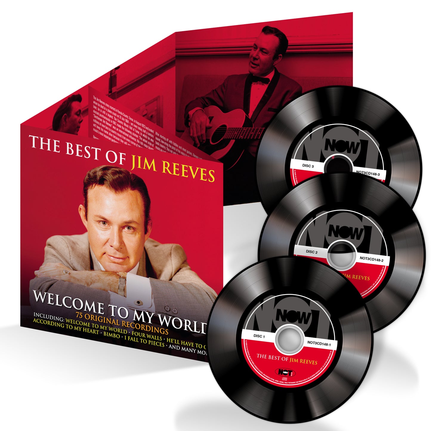 3CD Jim Reeves - Welcome To My World- 75 Original Recordings