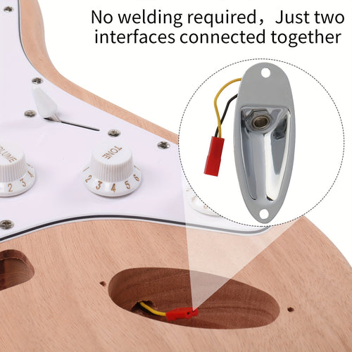 Glarry DIY GST Style Electric Guitar Kit, 6-String, with Mahogany Body, Maple Neck, Wood Finish for DIY Unique Guitar, Festival/Birthday Gift for Music Lover