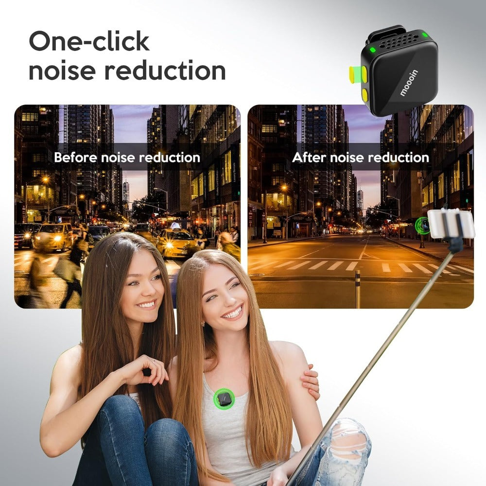 Recording Microphone, Wireless, 4-In-1, Mini, Mic for Recording and Streaming