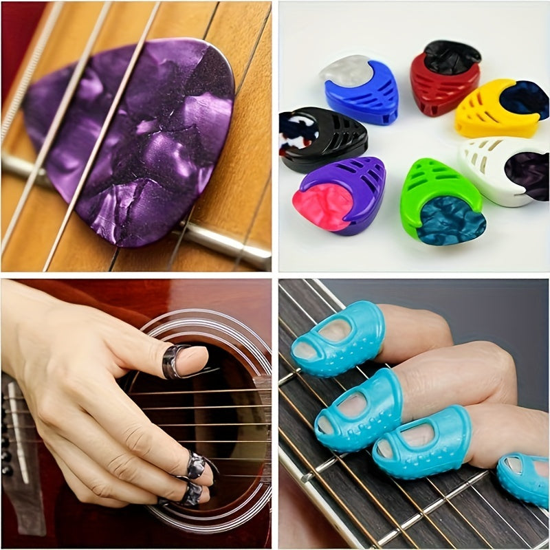 64pcs Guitar Accessories, Guitar Strings Included, Capo, Pick, Tuner, Finger Protector, Nut And Saddle, Bridge Pin, 3-In-1 String Replacement Tool for Guitar Beginner Lovers