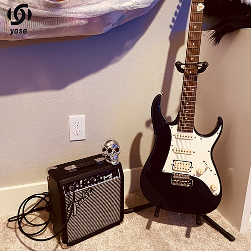 Portable Folding Guitar Stand - Single Pole Design for Electric And Acoustic Guitars, Durable Iron Construction