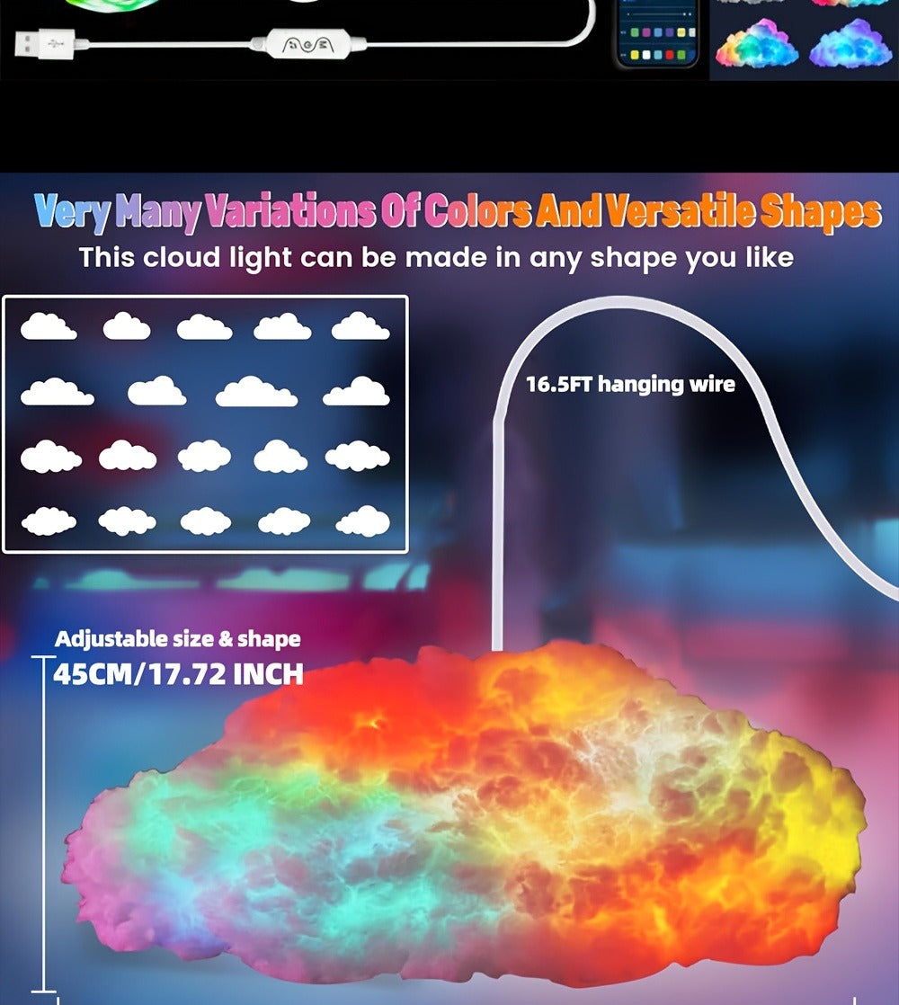 LED Stage Light, RGB, Wireless, Thunder, Cloud, DIY for Stage and Party Lighting