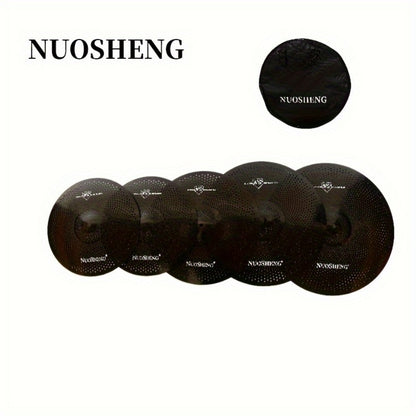 Drum and Cymbal Mute Set, 5pcs, Jazz, Cymbals for Lower-Volume Drum Practice And Rehearsal