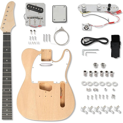 DIY Guitar Kit with Mahogany Body, Ebony Fingerboard and Maple Neck, 6 String DIY Electric Guitar Kit with Classic Design, Easy Installation & Full Equipment to Build Your Own Guitar detail image - detail view 10