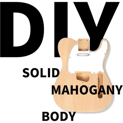 DIY Guitar Kit with Mahogany Body, Ebony Fingerboard and Maple Neck, 6 String DIY Electric Guitar Kit with Classic Design, Easy Installation & Full Equipment to Build Your Own Guitar detail image - detail view 4