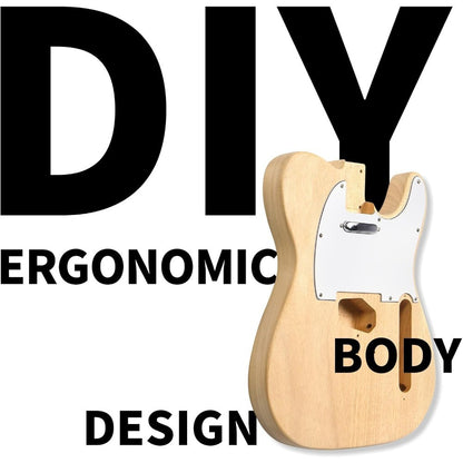 DIY Guitar Kit with Mahogany Body, Ebony Fingerboard and Maple Neck, 6 String DIY Electric Guitar Kit with Classic Design, Easy Installation & Full Equipment to Build Your Own Guitar detail image - detail view 7