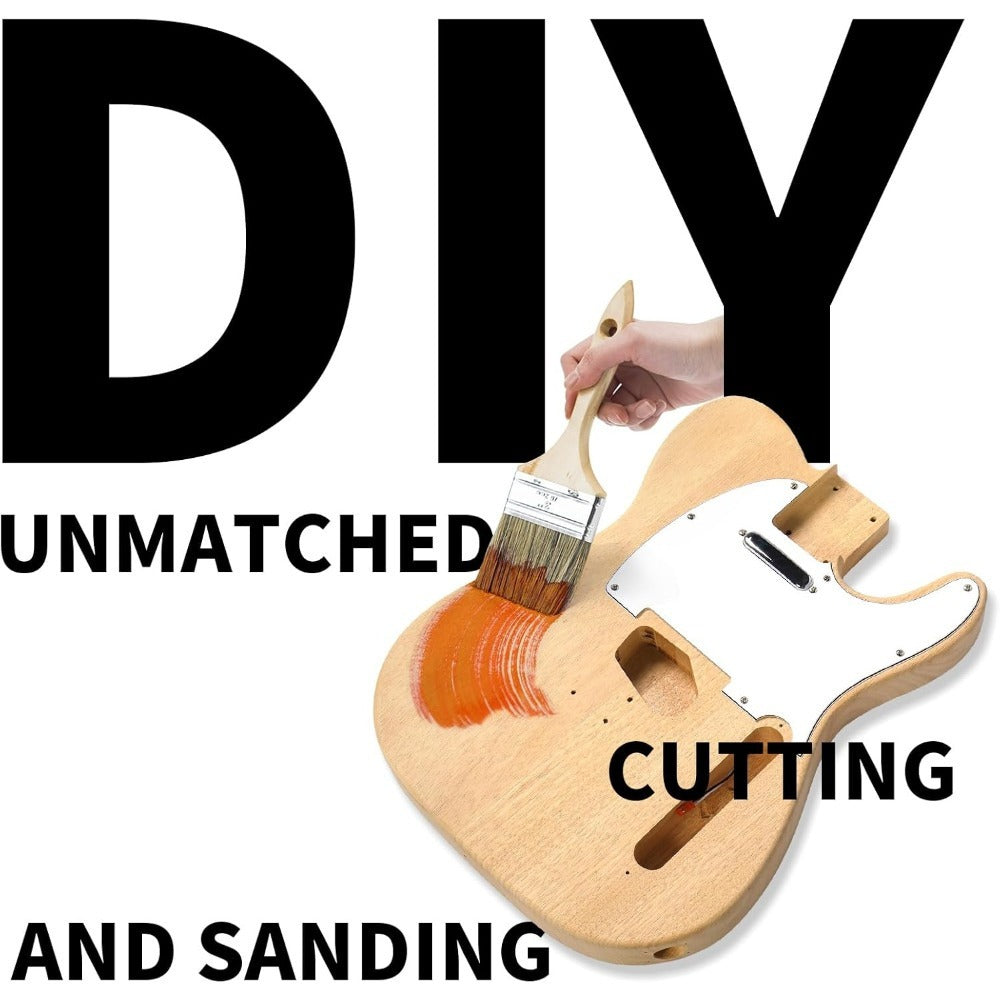 DIY Guitar Kit with Mahogany Body, Ebony Fingerboard and Maple Neck, 6 String DIY Electric Guitar Kit with Classic Design, Easy Installation & Full Equipment to Build Your Own Guitar detail image - detail view 8
