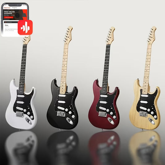 DST-80 Full Size Electric Guitar Kit with SSS Pickups and Amplifier shown in the main product view