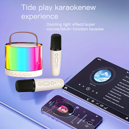 Portable PA Speaker, 10W, Wireless, USB-C, Two, Microphones for Parties and Karaoke