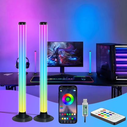 RGB Monitor Light Bars, 2-Piece USB Backlight Set with App and Remote Control
