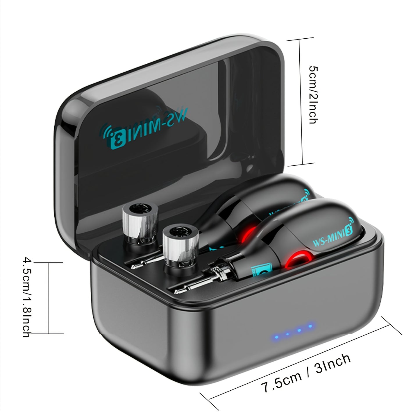 2. 4G Wireless Transmitter Receiver System Suitable for Electric Guitars, Basses And Other Electronic Instruments TYPC-C High-Speed Charging Dock Cycles 3 Times Of Charging Provides 35 Hours Of Battery Life with 6. 35 And 3. 5 Audio Head, Wireless