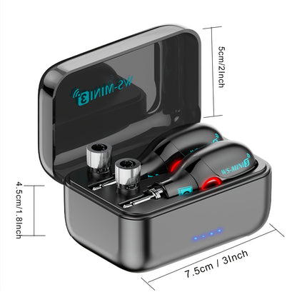 2. 4G Wireless Transmitter Receiver System Suitable for Electric Guitars, Basses And Other Electronic Instruments TYPC-C High-Speed Charging Dock Cycles 3 Times Of Charging Provides 35 Hours Of Battery Life with 6. 35 And 3. 5 Audio Head, Wireless
