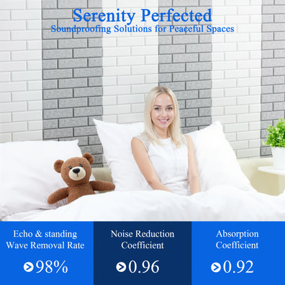 Self-Adhesive 18/48pcs Soundproof Wall Panels, High-Density Flame-Retardant Acoustic Foam Boards for Recording Studios, Home Theater, Game Rooms, Conference Rooms & Bedrooms-Layouts for Seamless Wall Coverage, Apartment Essentials, Renters Furniture