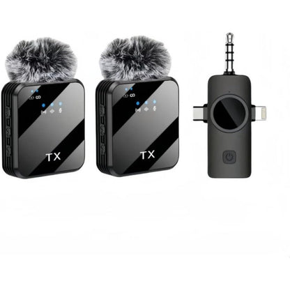 Recording Microphone, Wireless, 328ft, 3-in-1, Mini for Recording and Streaming