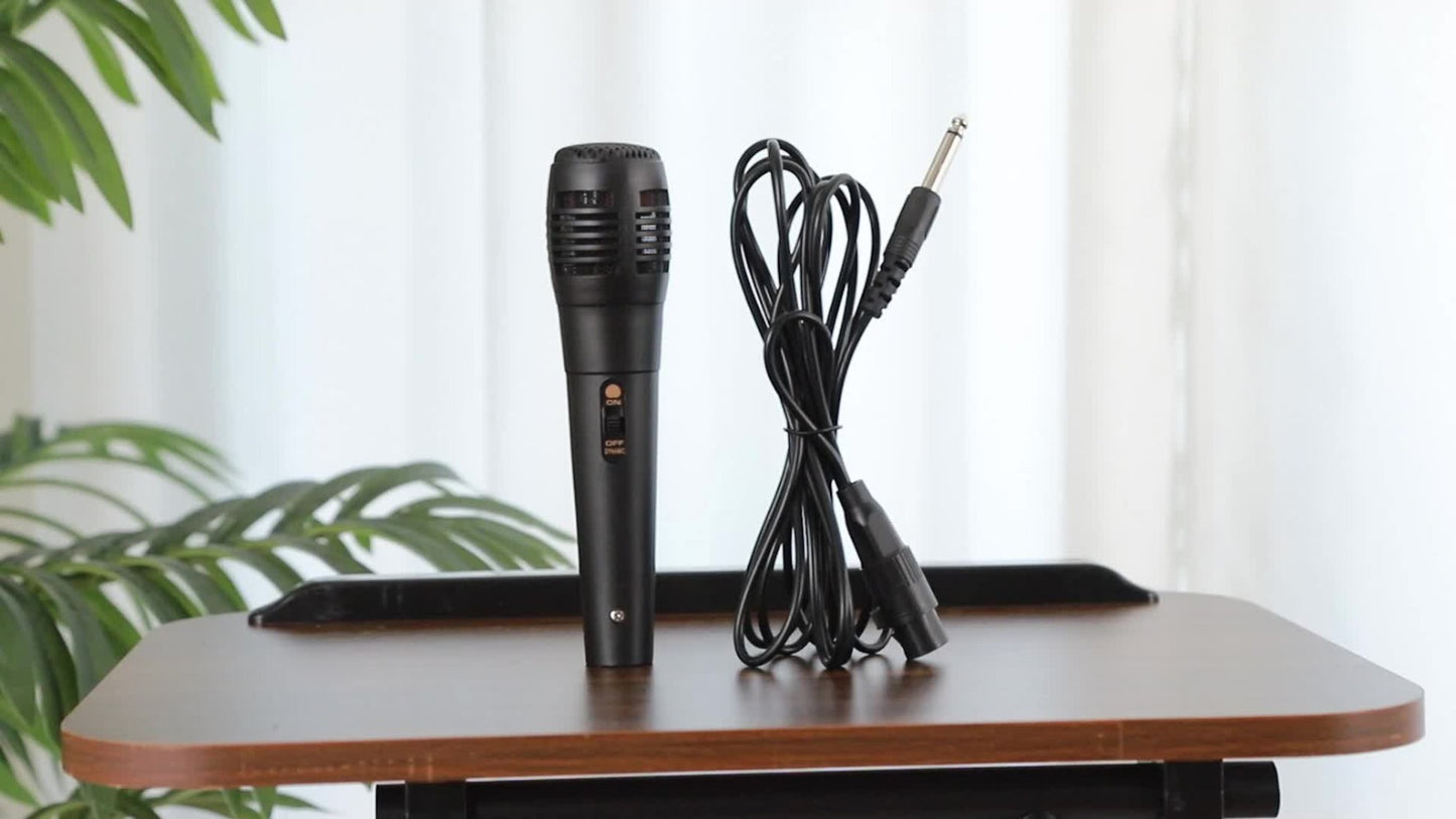 Portable Karaoke System, 3.5mm, Handheld, Wired, Microphone for Parties and Karaoke
