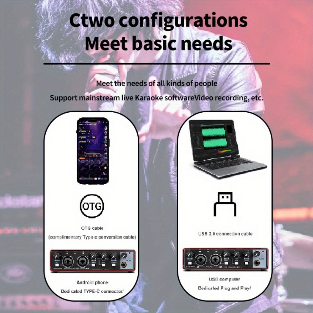 2-Channel USB Audio Interface, 24-Bit/192kHz with 48V Phantom Power