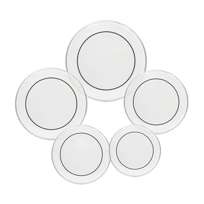 Transparent Drum Head Set, 12 to 22-Inch Heads for Compatible Drum Kits
