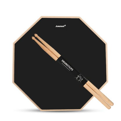 12-Inch Drum Practice Pad Set with Adjustable Snare Stand, Sticks and Bag
