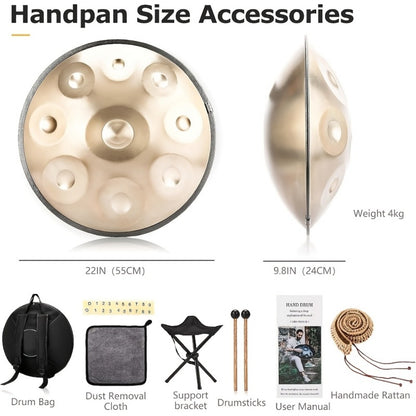 Hand Drum, 440Hz, 440 Hz, 22-Inch, Minor, Kurd for Rhythm Practice