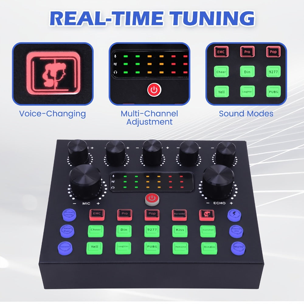 Audio Mixer, Portable, Condenser, Recording, Kit for Live Sound