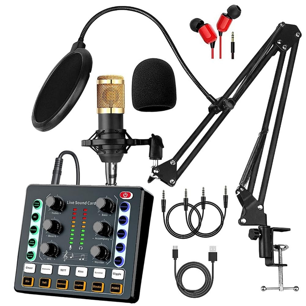 Audio Mixer, Portable, Condenser, Recording, Kit for Live Sound