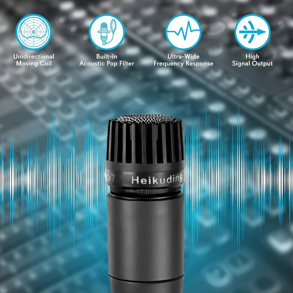 Recording Microphone, Cardioid, Dynamic, 3pcs, Professional for Recording and Streaming