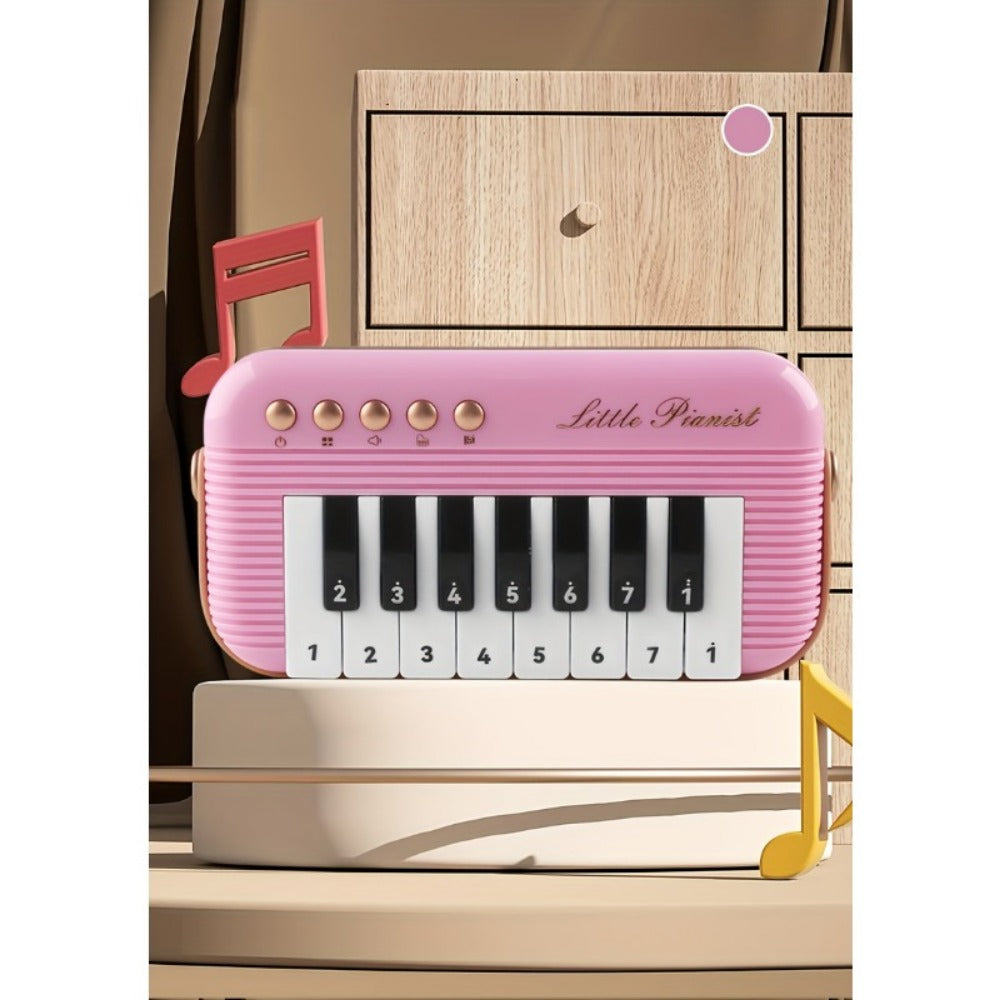 Mini Piano Keyboard, Portable, 15 Keys, Music for Basic Music Play And Portable Beginner