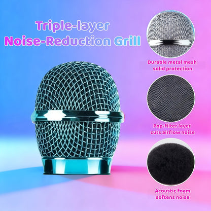 Limited Time Deal: $10, Limited to 50 Units. Wireless Karaoke Microphone - Fun Voice Changer Mic with LED Lights, Portable Speaker & Home Karaoke Machine for Singing, Summer Parties, Outdoor Fun, Car & Camping - Powerful Stereo Sound, Birthday Gift