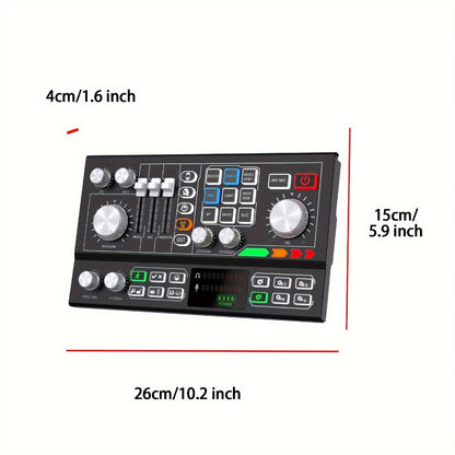 Audio Mixer, Podcast, Recording, Equipment for Live Sound for Home Practice, Rehearsal
