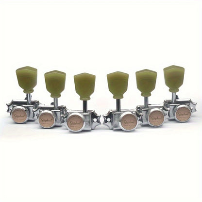 3+3 Locking Guitar Tuners, 1:15 Ratio, Black Gold or Chrome Set