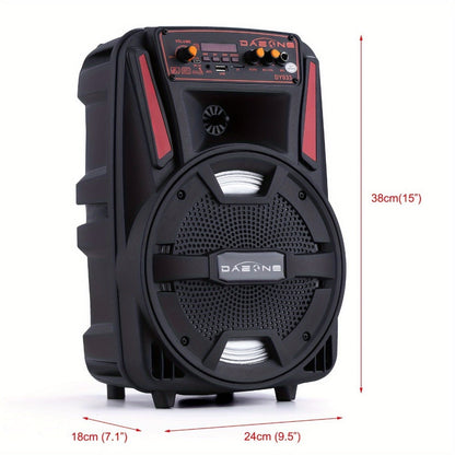 Portable PA Speaker, Remote Control, Wireless, Indoor/Outdoor for Parties and Karaoke