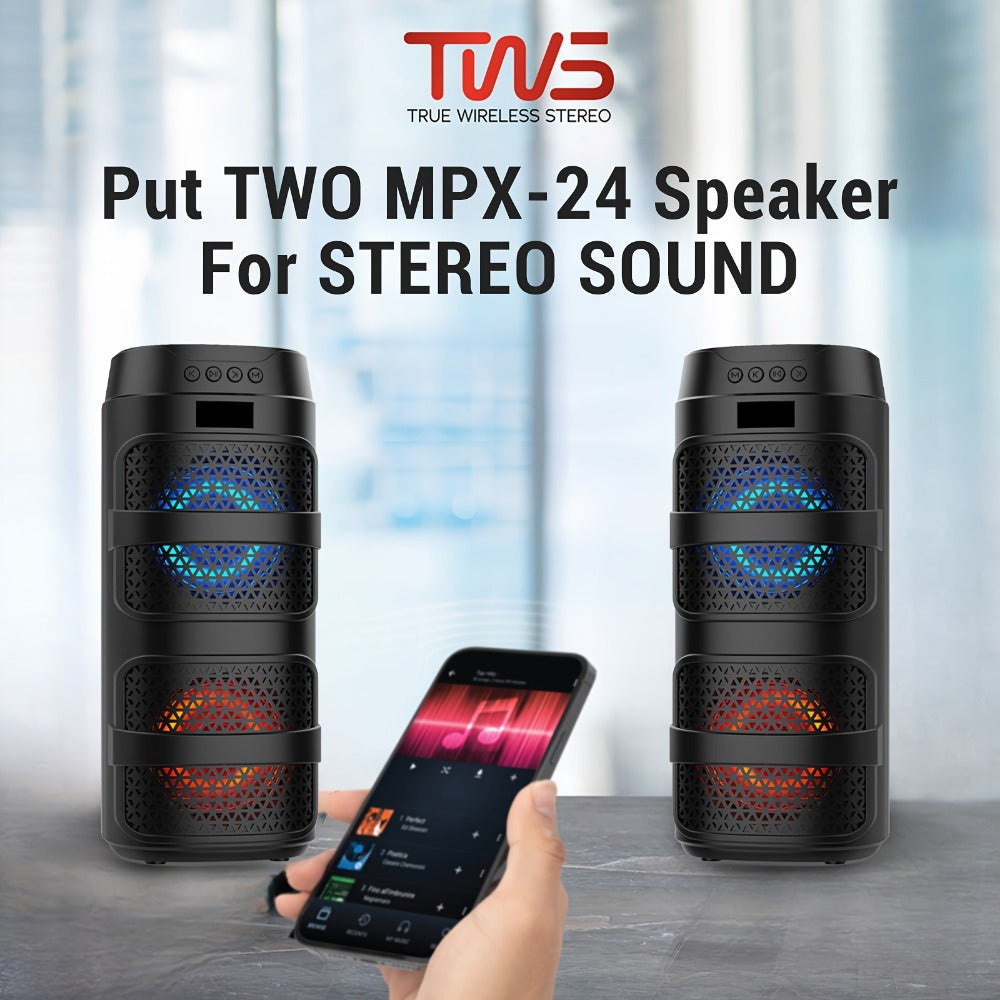 Portable PA Speaker, Stereo, Wireless, USB, 3000Watts, Speakers for Parties and Karaoke