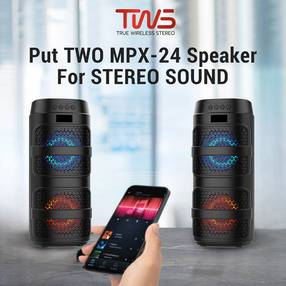 Portable PA Speaker, Stereo, Wireless, USB, 3000Watts, Speakers for Parties and Karaoke