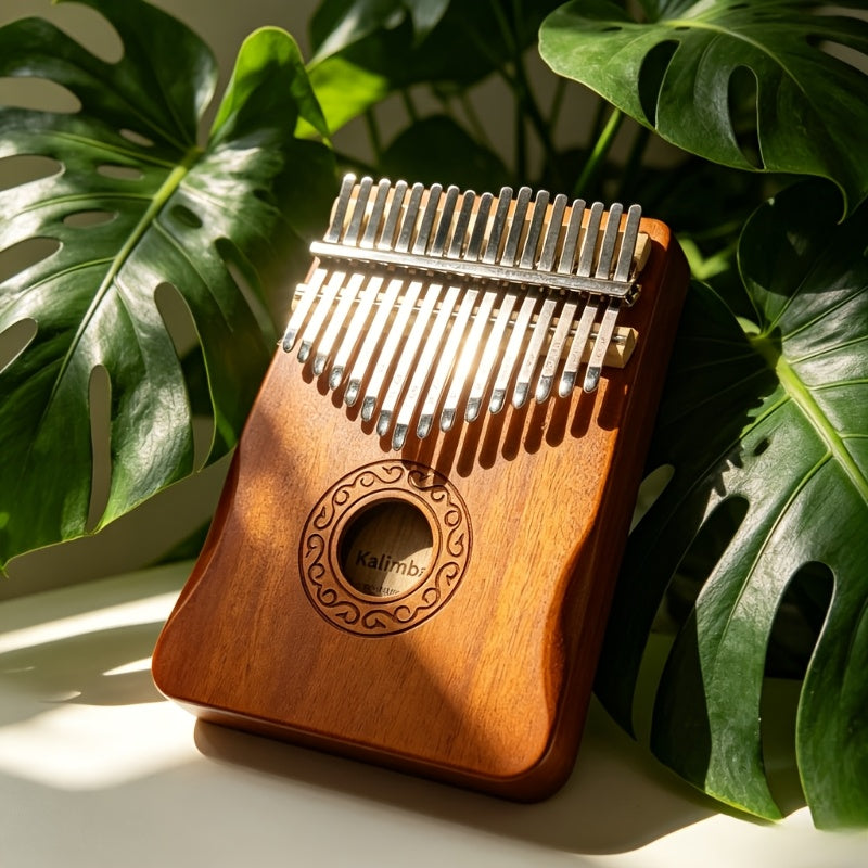 Kalimba Thumb Piano, 17 Keys, Built-In Storage Bag, Portable Mbila Thumb Piano, Gift for Adults And Beginners, Wood Color