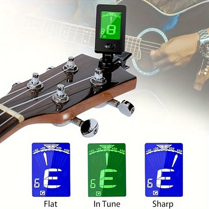 Guitar Tuner, Guitar Accessories and Picks, Guitar Capo, Capo for Acoustic Guitar, Bass, Free Buzzer Sound, Guitar Tuner Clamp for Guitar, Violin, Bass, Ukulele
