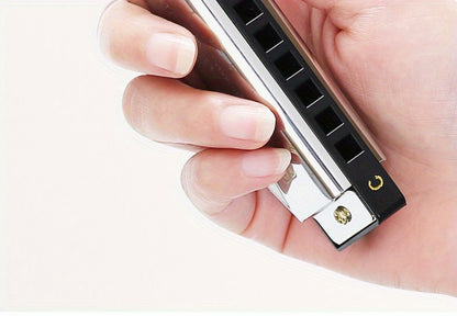 Blues Harmonica, Golden, Professional, Hole, C-Key for Blues Practice