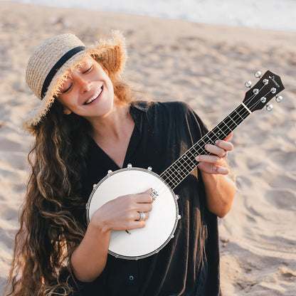 4-String Banjo Ukulele, 23-Inch Beginner Kit with Gig Bag and Picks