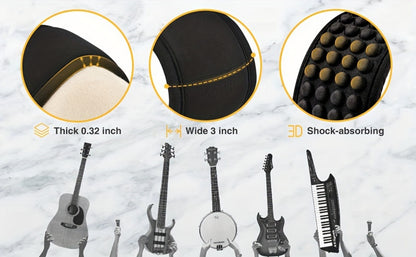 Adjustable Guitar Strap, Adjustable, 3 Inch, LGS-5, Inch, Wide for Supporting A Guitar