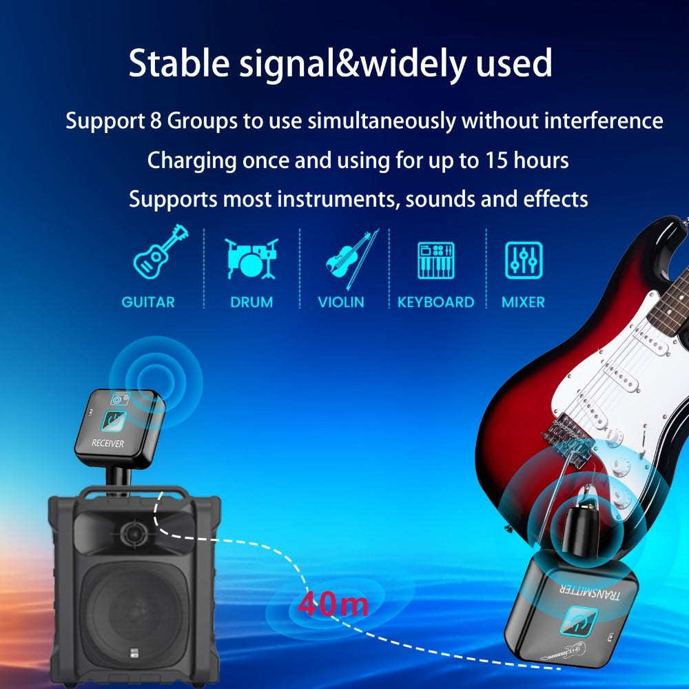 Wireless Instrument System, 1574.8 inch, 2.4 GHz Wireless for Wireless Connection Between