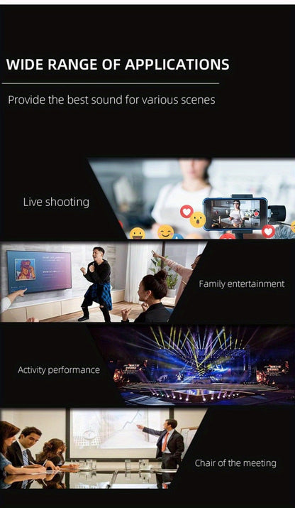 Audio Mixer, Wireless, USB, High-Quality, 4-Channel, UHF for Live Sound