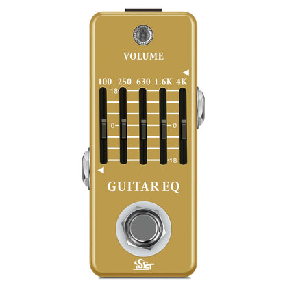 ISET Analog Guitar Equalizer Pedal for Electric And Acoustic Guitars with True Bypass