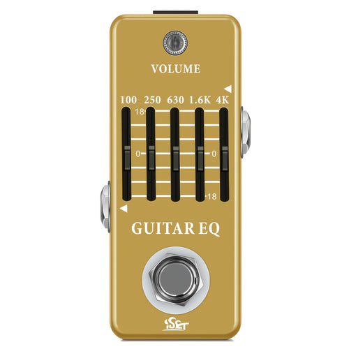 ISET Analog Guitar Equalizer Pedal for Electric And Acoustic Guitars with True Bypass